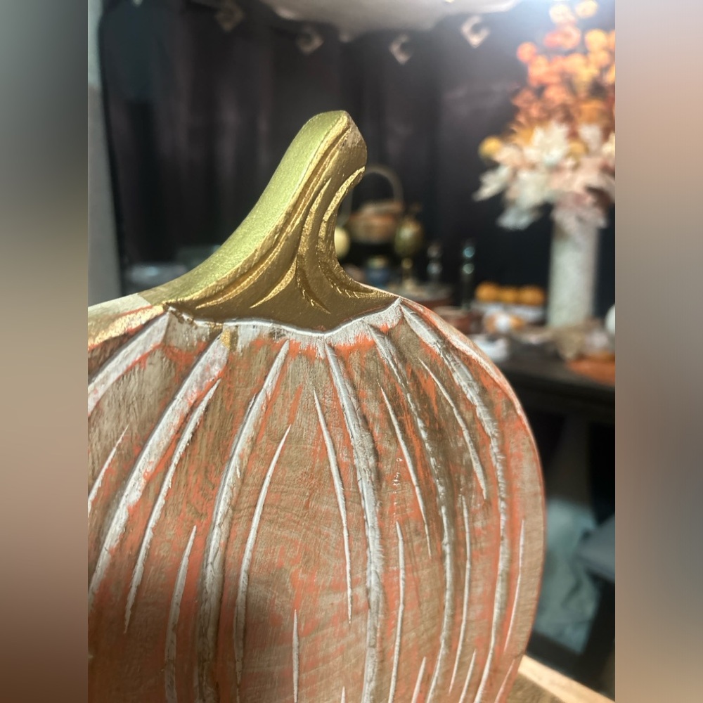 Wooden 13” oak? rustic pumpkin decor farmhouse - Picture 3 of 7